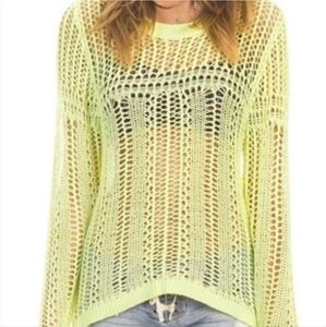 BillaBong cable knit neon sweater